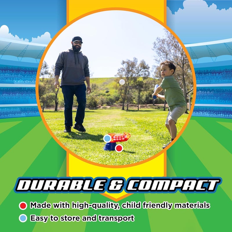 Stomp Rocket Stomp N Pitch Baseball Pitching Machine for Kids - Baseball Training Machines for Boys & Girls with Collapsible Bat, Launcher & 5 Balls - Outdoor Sports Gear & Toys - 6+ Year Olds - Image 4